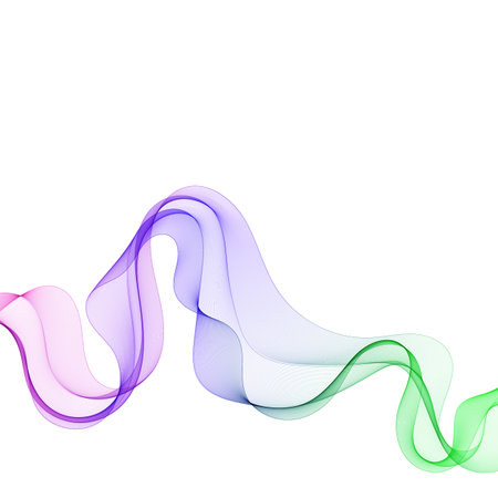 Abstract wave vector background, rainbow waved lines for brochure, website, flyer design. Spectrum wave color. Smoky color wave. Wavy line colorのイラスト素材