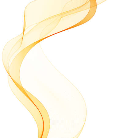 Yellow wave is a design element. Vector abstract backgroundのイラスト素材