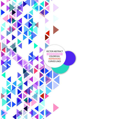 Colored colorful triangular background. Polygonal styleのイラスト素材