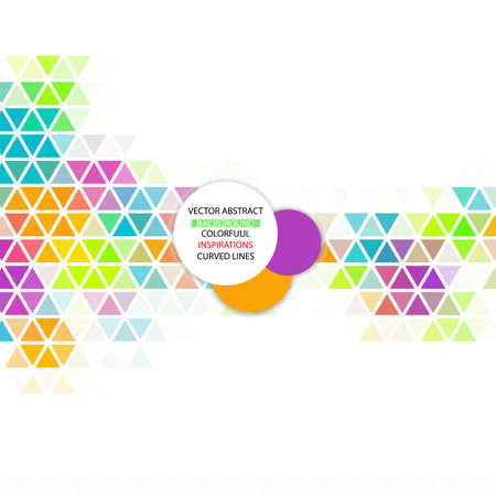 Colored template with geometric shapes. Abstract vector trianglesのイラスト素材