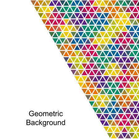 Abstract rainbow background consisting of colored trianglesのイラスト素材