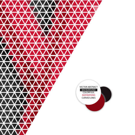 Abstract geometric background. Design element. Template for presentation. Red and black trianglesのイラスト素材