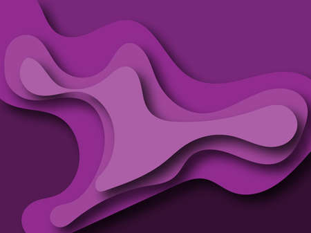 background with purple color paper cut shapes. 3D abstract paper style, design layout for business presentations, flyers, posters, prints, decorations, postcards, brochure cover.のイラスト素材