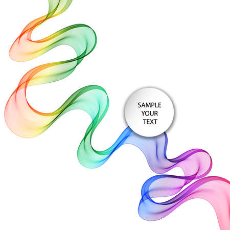 Colored wave pattern. Vector modern wave. Decor element. Background decoration. Layout for advertising. Presentation templateのイラスト素材