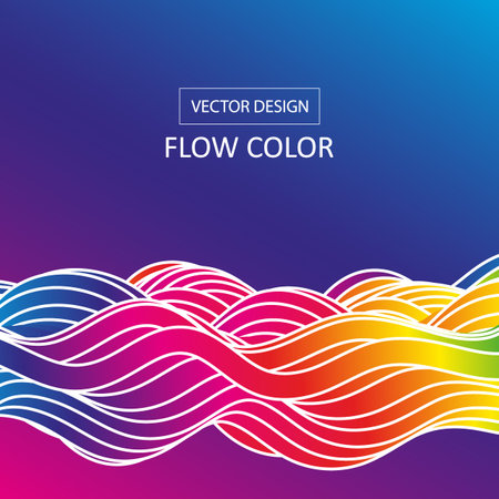 Colorful color wave. Liquid waves. Modern design elementのイラスト素材