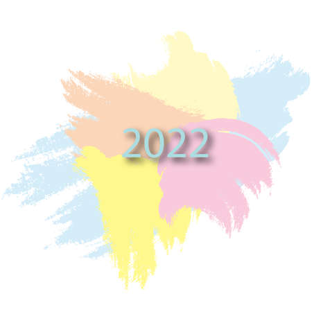 Pastel strokes. Abstract background 2022 yearのイラスト素材