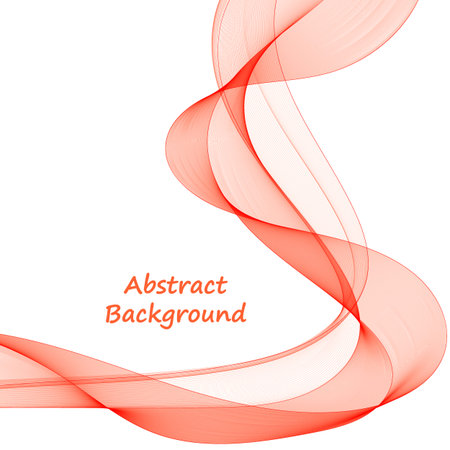 red abstract wave. presentation template. decor for shell brochures, flyers, postcards. layout for an advertising bannerのイラスト素材