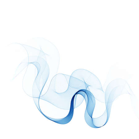 blue abstract wave. curved linesのイラスト素材