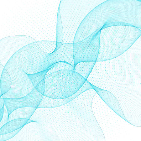 Abstract blue wave flow motion. Vector abstract design element.のイラスト素材