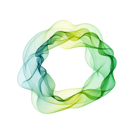 Abstract colored wave in the form of a circle. Design elementのイラスト素材