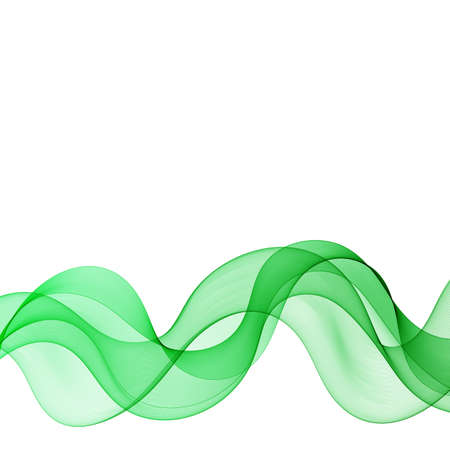 Abstract green wave. Layout for advertising, presentation, business project. Modern design element.のイラスト素材