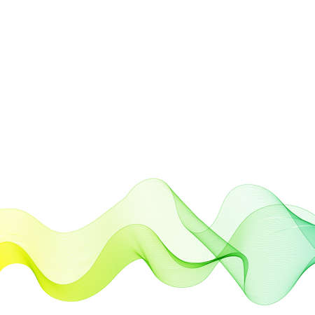 Abstract vector background. Design element - colored waves. curved lines isolated on white backgroundのイラスト素材