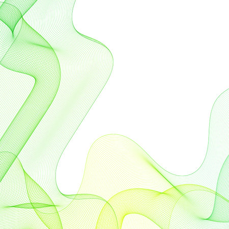 Abstract vector wave. Green wave pattern. Design elementのイラスト素材