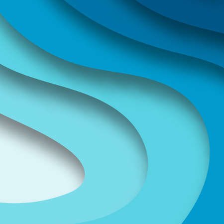 Blue Papercut. Abstract colorful background. Template for advertising, presentationのイラスト素材