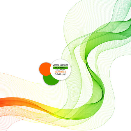 Colored modern elegant wave. Design elementのイラスト素材