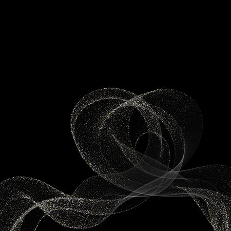 Shiny wave in the form of a heart. Festive backgroundのイラスト素材