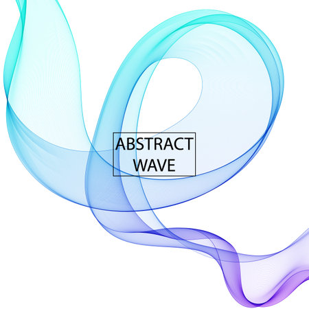 Blue abstract wave. Vector background for presentation. Design elementのイラスト素材