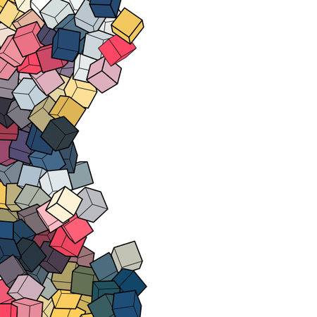 Abstract cubic background. Decor and design elements. PPolygonal style