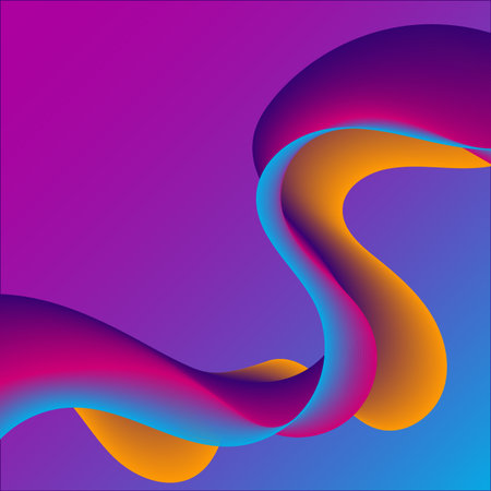 Abstract bright colorful wave. Colored wave pattern. Design element
