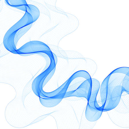 Blue wave on a black background. Design element.のイラスト素材