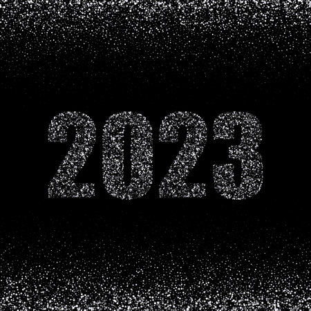 New Year 2023. Silver holiday background.のイラスト素材