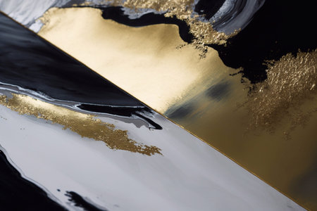 Black and gold elegance, luxurious and sophisticated background, a combination of gold, black, blue, white.の写真素材