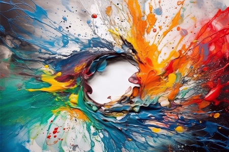 Abstract background, Rainbow ink colors, for websites and print, Color splash of paint, color swirl of paints.の素材