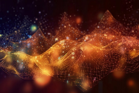 Modern digital abstract 3D background. Can be used in the description of network abilities,...