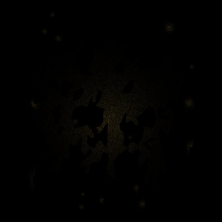 Gold glitter powder splash vector background. Golden scattered dust. Magic mist glows. Stylish trendy black background.のイラスト素材