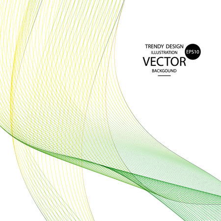 Abstract smooth color wave vector. Curve flow blue motion illustration. smoke design. vector lines.のイラスト素材