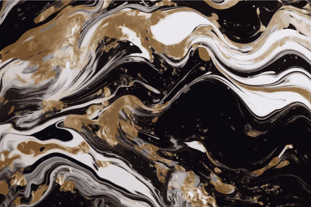 Abstract black, white gold backgroundのイラスト素材