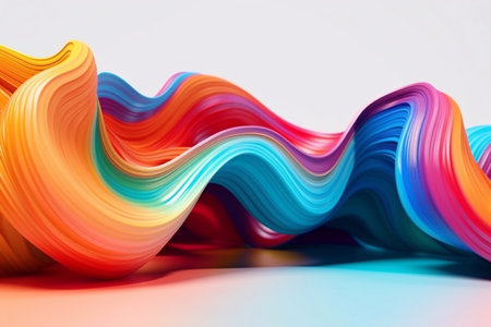 Colorful abstract background, 3d rendering. Computer digital drawing.の素材