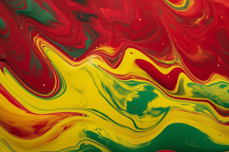 Traditional Ottoman Turkish marbling art patterns as abstract colorful background (close-up shot)の素材