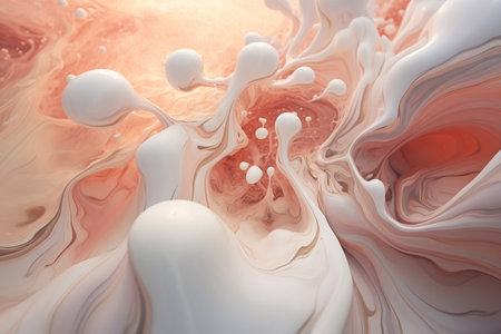 abstract paint background. fluid art. 3d rendering, 3d illustration.の素材