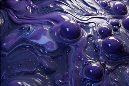 3d render of abstract background, purple liquid, liquid soap.