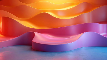 podium abstract satin wave product presentation background.の素材