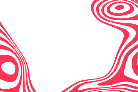 Red line pattern abstract background texture. Curvy and wavy backdrop.のイラスト素材