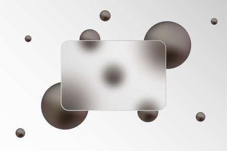 Abstract Black and White Glass Morphism Frame.のイラスト素材