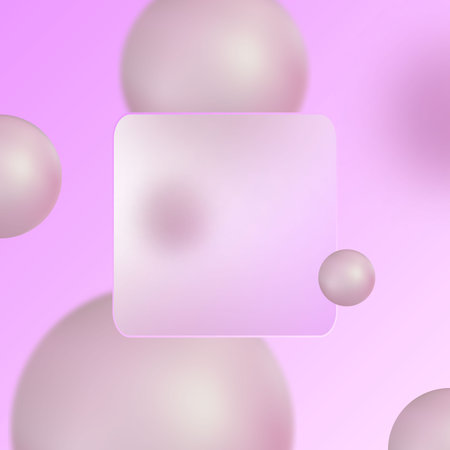 Modern Background with Transparent Frame and Pink-colored Elements.のイラスト素材