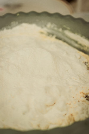 Baking homemade bread. Selective focus. Shallow depth of field.の写真素材