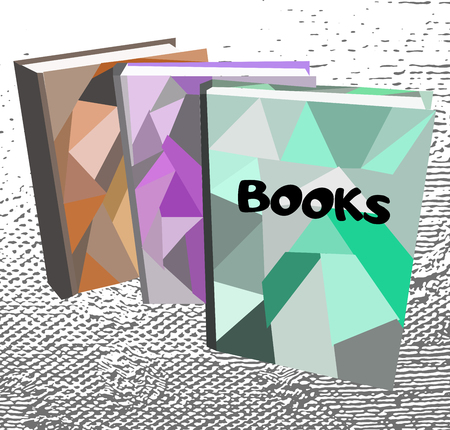 Three books on abstract background vector EPS 10のイラスト素材