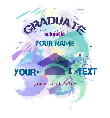Blue print to prom or graduate vectorのイラスト素材