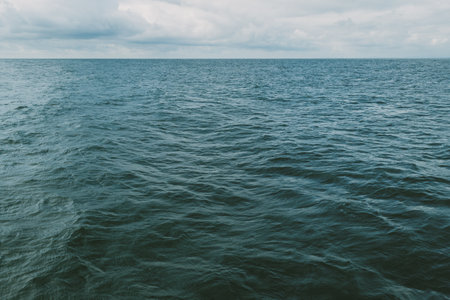 Surface of the water. Waves on the sea. Beautiful seascape. Marine background.の写真素材