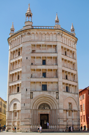 Baptistery of Parma, Emilia-Romagna, Italy.の写真素材
