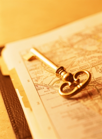 key and mapの写真素材