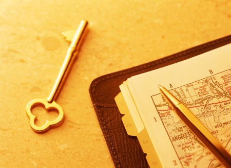 key and mapの写真素材