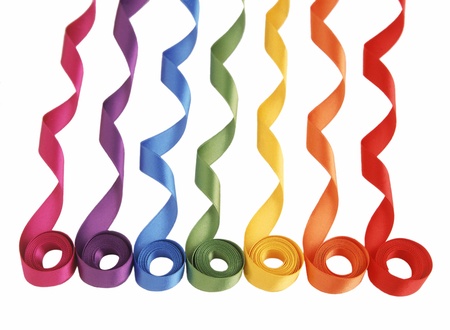 Ribbon of seven colorsの写真素材