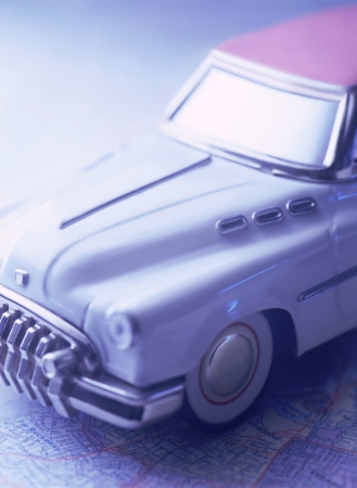 car and mapの写真素材