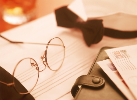 tie and glassesの写真素材