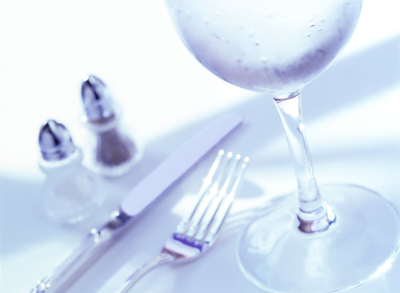 glass and cutleryの写真素材